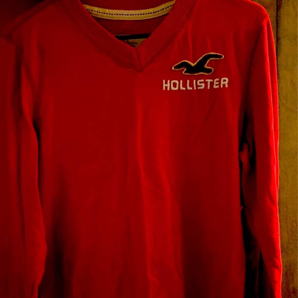 V neck long sleeve mens shirt